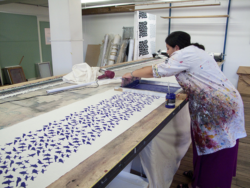 Yardage Printing using Permaset inks