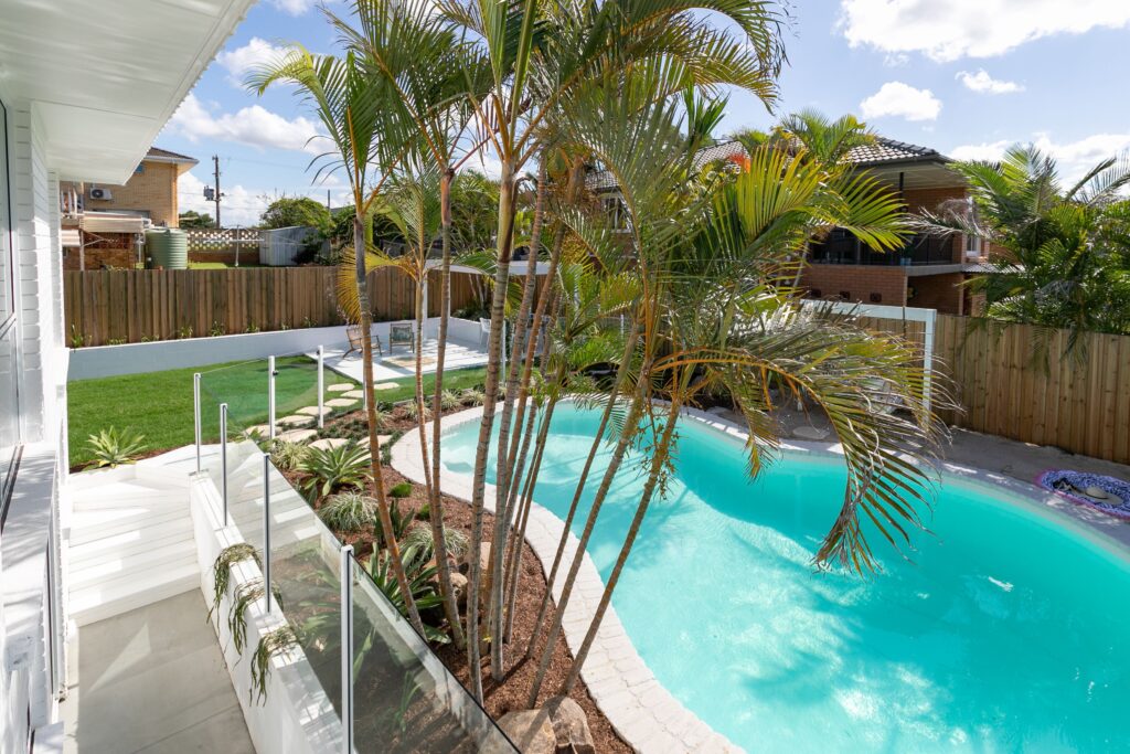 Swimming pool after being painted with LUXAPOOL Epoxy swimming pool paint